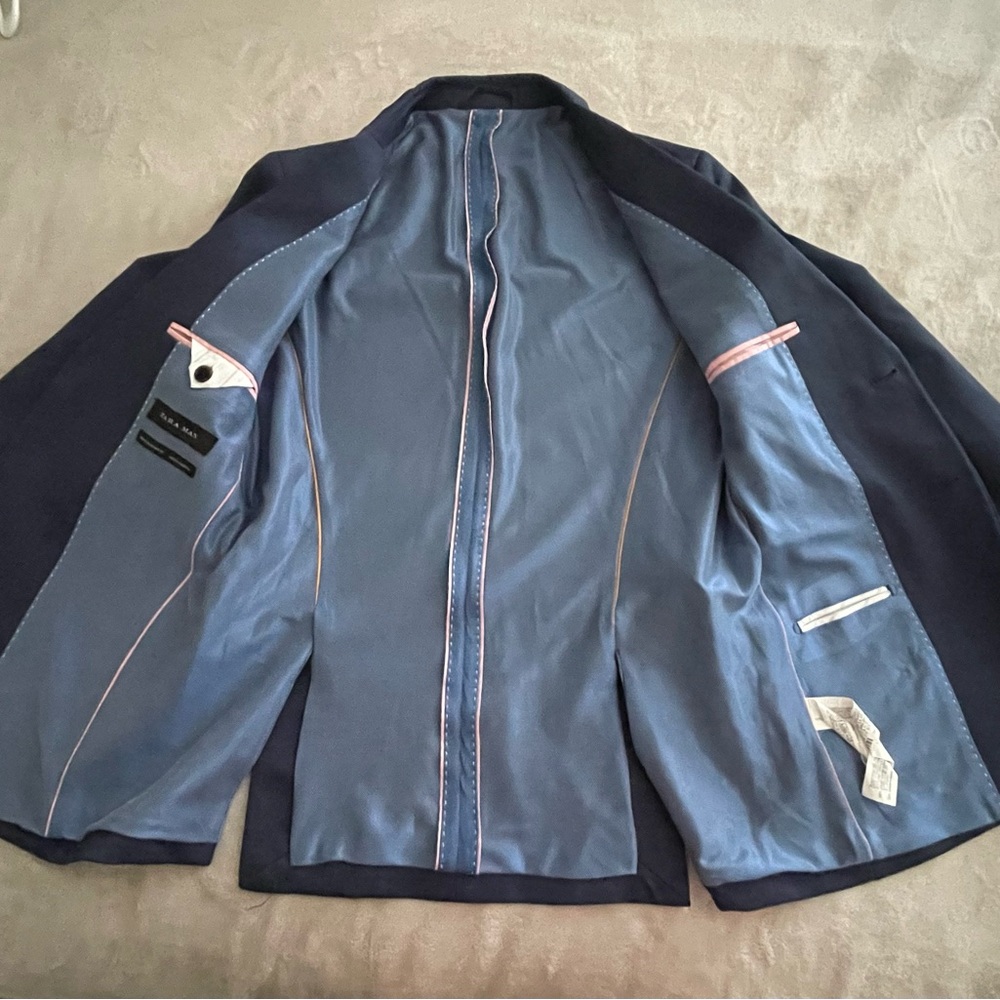 Zara Suit Men's Deep Blue, Size38. - image 3